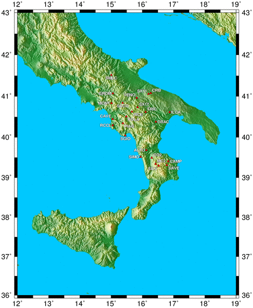 Image of project stations in southern Italy.