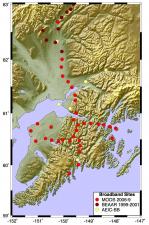 MOOS Seismic Array Map - Alaska