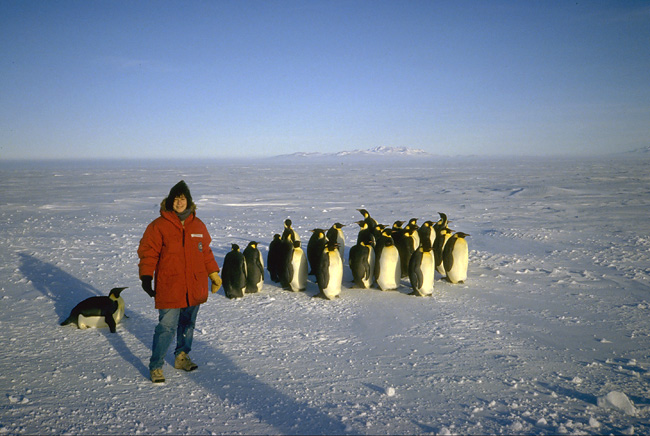 Susan with locals