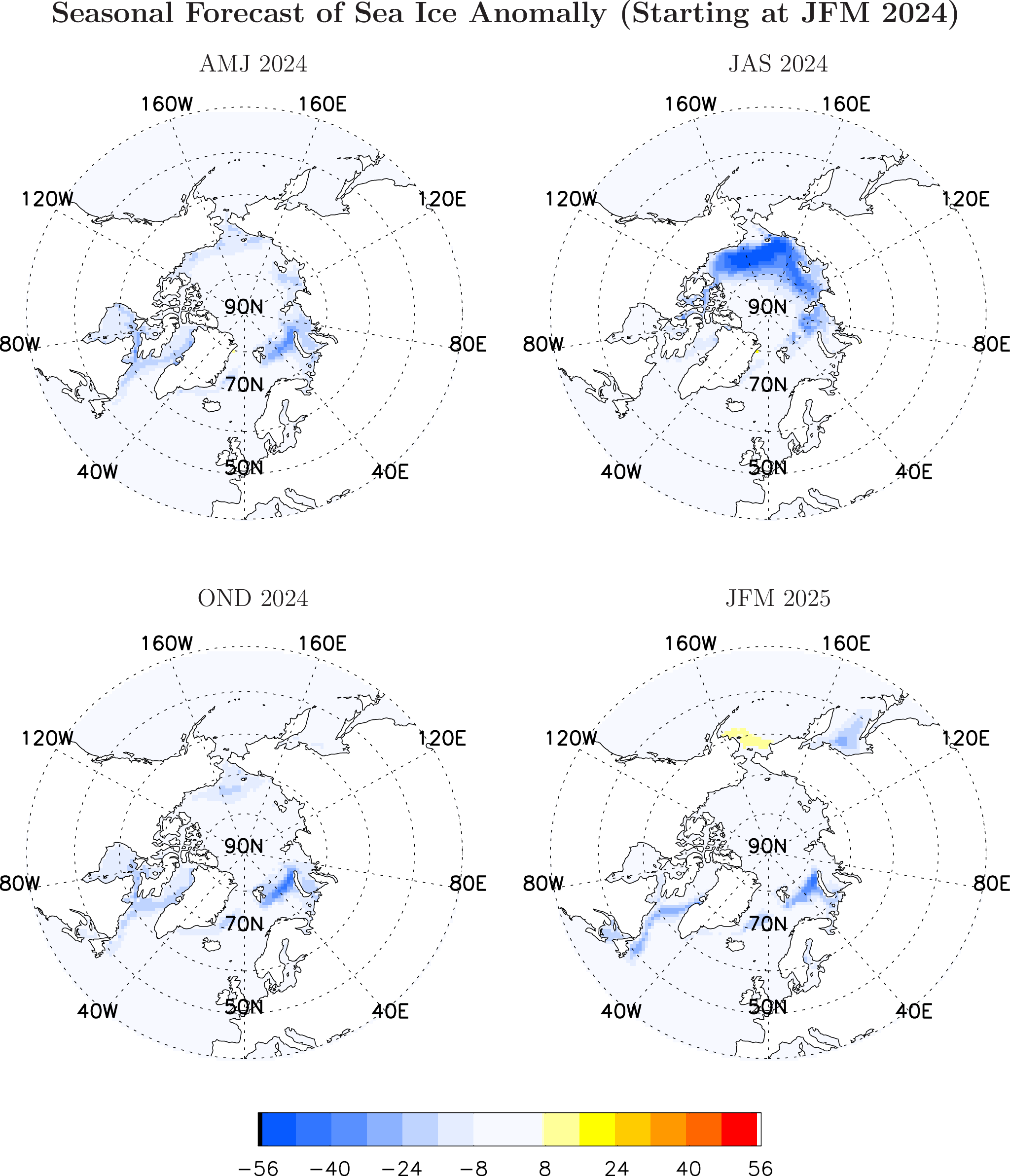 Sea Ice Forecast Concentration Anomaly