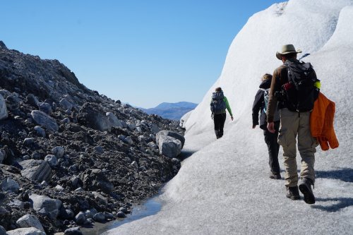 Hiking the edge of the ice