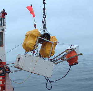 Ocean Bottom Seismometer deployment