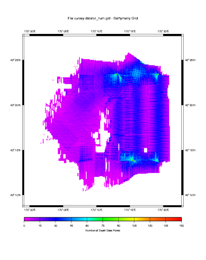 R/V Ewing Survey: Data Density Plot