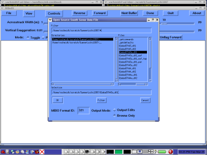 MBedit Open Sonar Swath File Dialog Box
