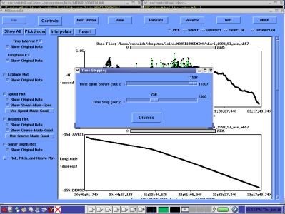 MBnavedit Heading and Sonar Depth Plots