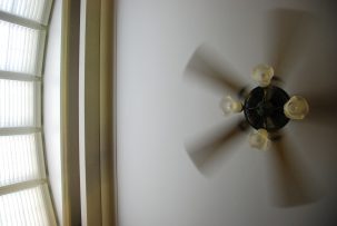 Ceiling fans circulate the air. Photo: PJ Mixer
