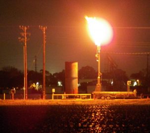 Oil well flaring methane Photo: haymarkettrebel