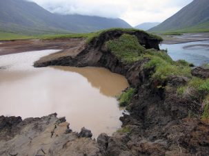 Thawing permafrost in the Arctic Photo: NPS