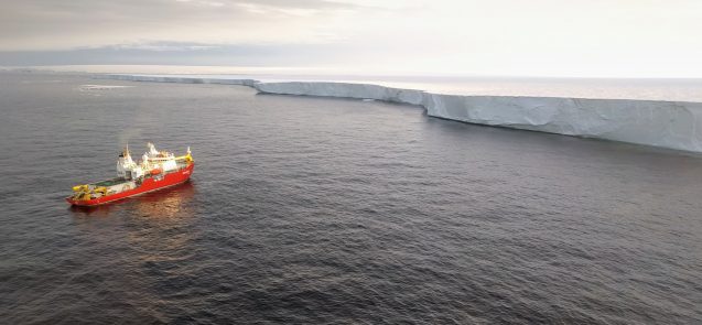 The South Korean research vessel Araon was one of several used to document relatively rapid changes in ocean temperatures off West Antarctica in recent years. (Pierre Dutrieux)