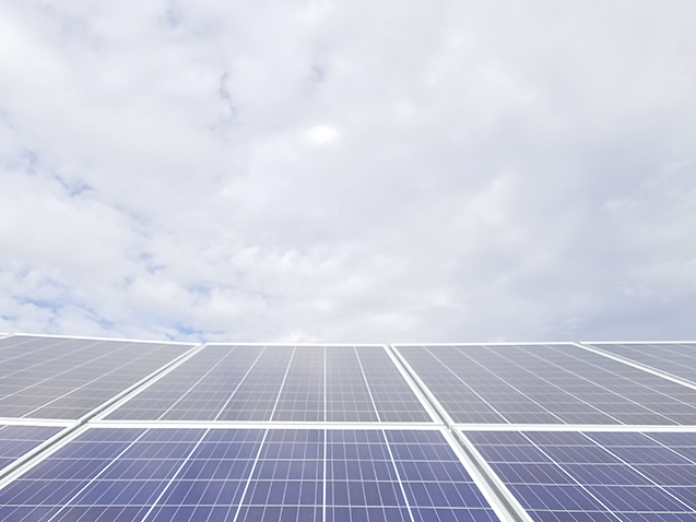 solar panels and the sky
