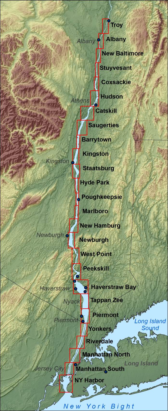 Hudson River Benthic Mapping sidescan data
