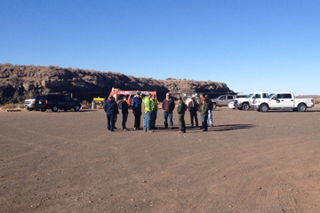 Drilling crew arrives