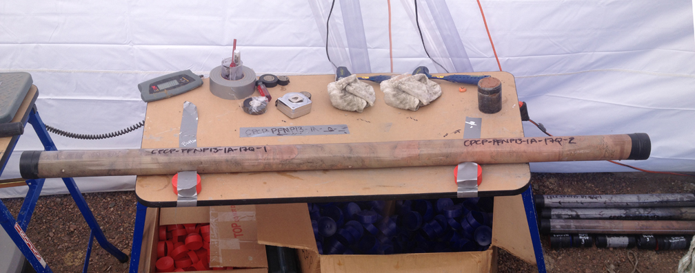 Composite photograph of Bidahochi core