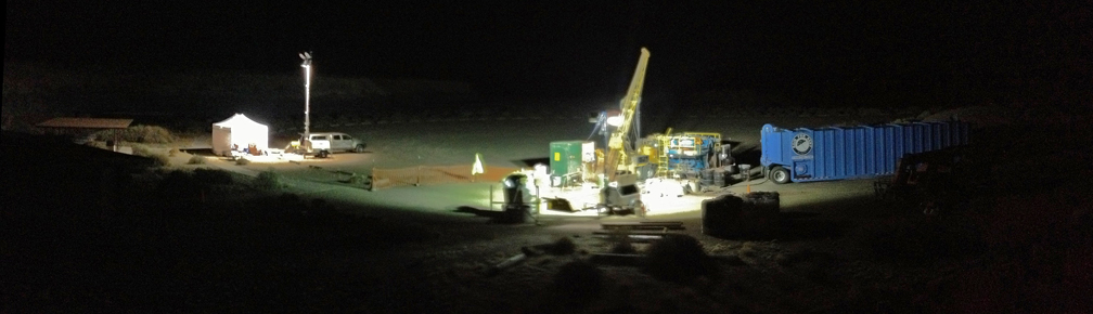 Coring the Petrified Forest Member at night