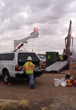 IDS truck preparing to log